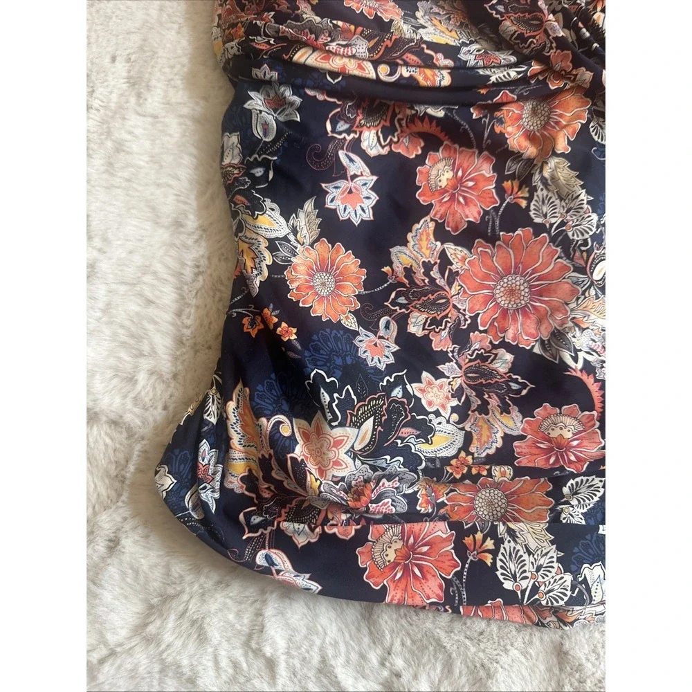 Sea Level Floral Tankini Swim Top Women's Size‎ 16 Multicolor